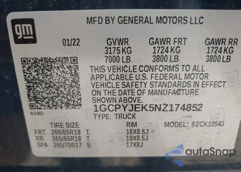 2022 Chevrolet Silverado 1500 Ltd 4Wd Short Bed Lt With 2Fl from USA, damaged, VIN 1GCPYJEK5NZ174852